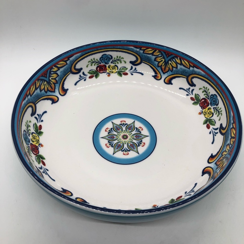 Euro Ceramica Zanzibar 8.5” Pasta Bowl Dinner Floral Roses Ceramic REPLACEMENT - Picture 6 of 12